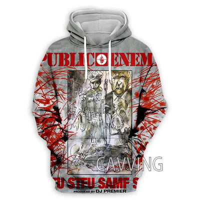 New Fashion Women/Men's 3D Print  Public Enemy  Hoodies Hooded Sweatshirts Harajuku Hoodie Sweatshirts Tops Clothing