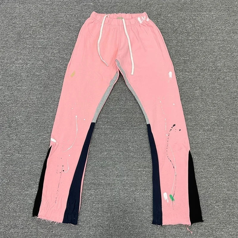 Tie Dye Sweatpants Y2K Pants Mens Womens Harajuku Hip Hop Tie Dye Graffiti Baggy Pants Drawstring Jogging Casual Trousers