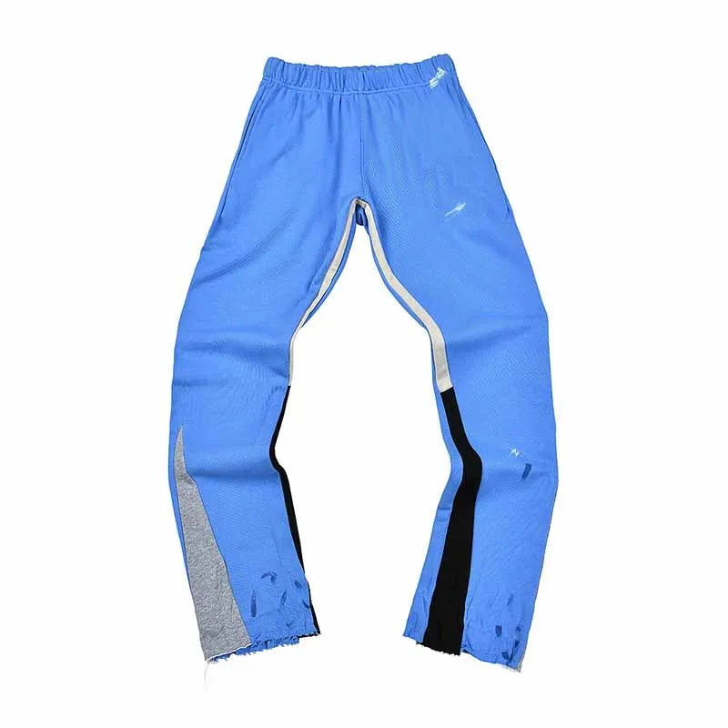 2025 GD Letter Printed Women Men Sweatpants Joggers LA Flare Splash-ink Side Striped Men Stretch Waist Jogging Pants Trousers