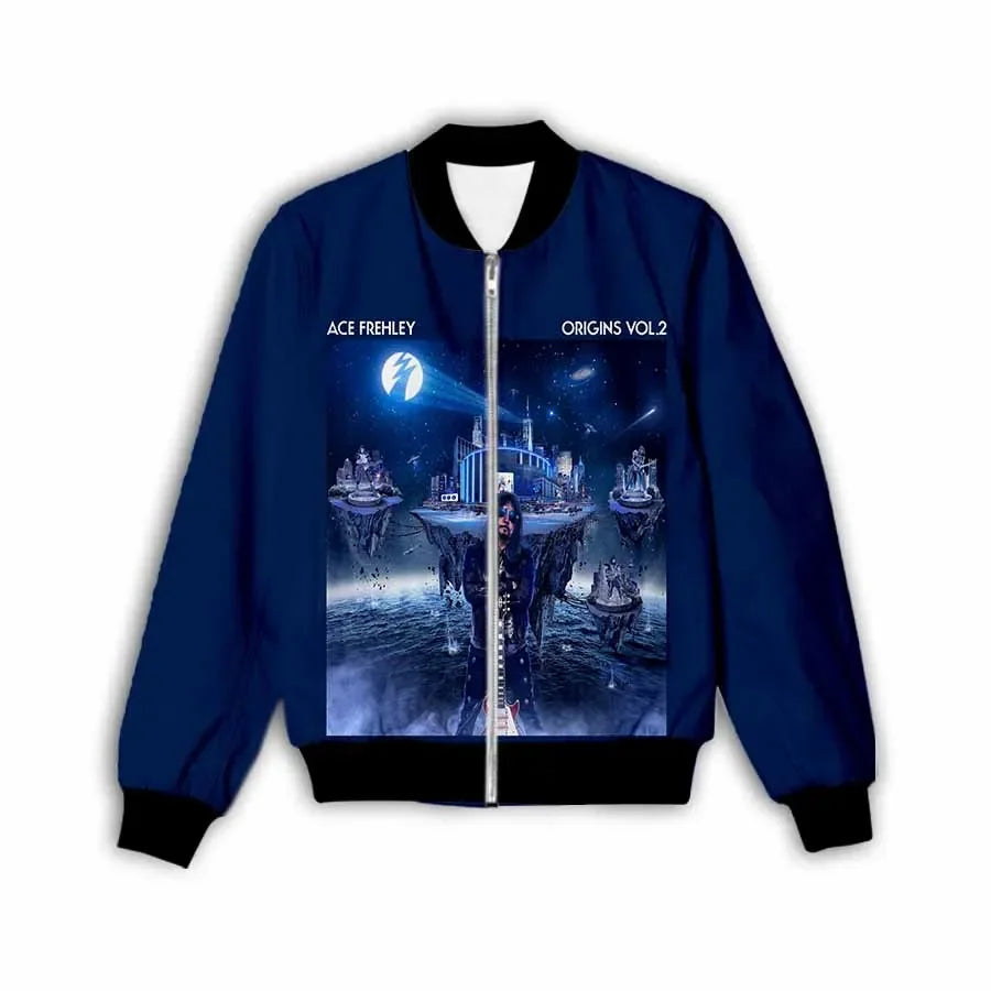 New Fashion Women/Men's 3D Print  Ace Frehley   Zipper Bomber Jackets Men Overcoat Mens Coat Zip Up Jackets    C1