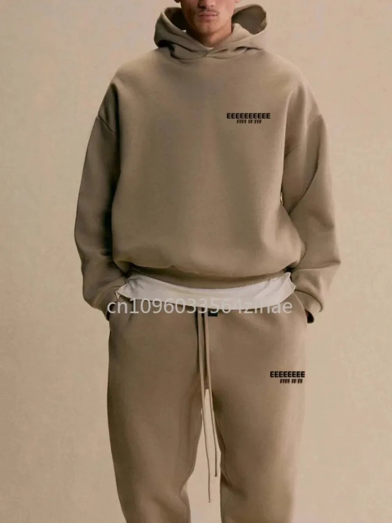 FW25 Luxury Design Men's Hoodies Chest Back Silicone Letter Logo Hoodies Designer Brand Men's Oversized Sports Tracksuits
