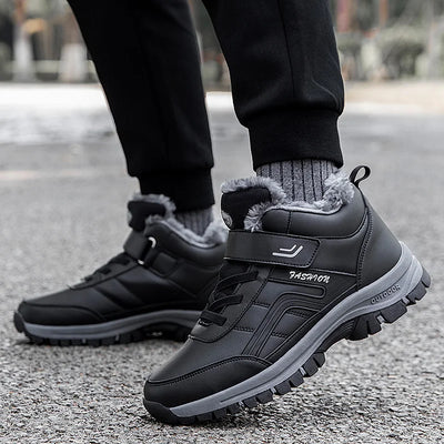 New Fashion Men Winter Snow Boots Women Warm Ankle Boots Non-slip Couple Winter Shoes Waterproof Unisex Plush Boots Size 36-48