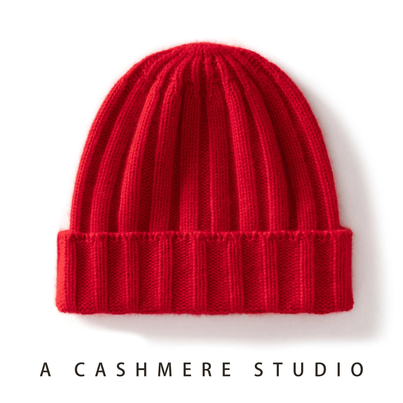 MERRILAMB 100% Pure Cashmere Beanie Hat Unisex Winter Hat Ribbed Knitted Thicken Hats for Men Women Outdoor Casual Soft Warm Cap