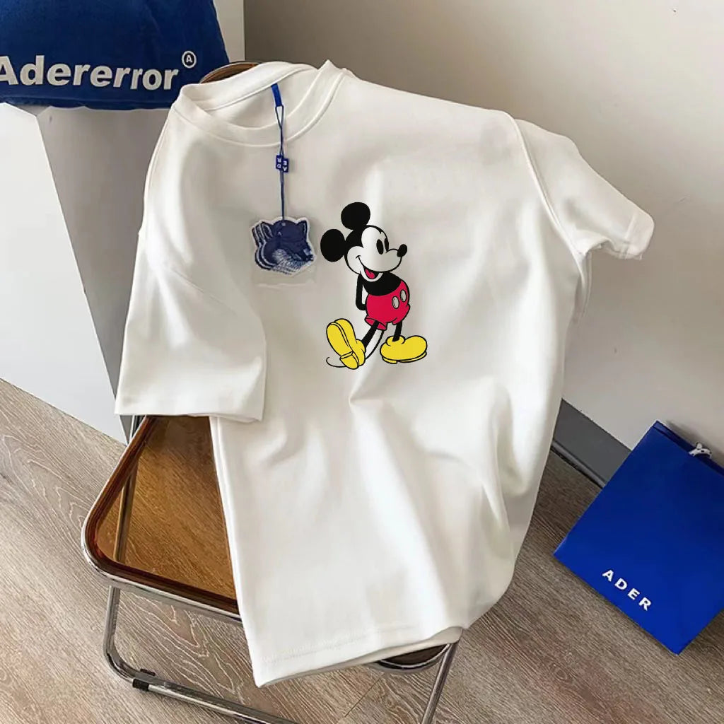 2025 Summer Large Size Short-sleeved T-shirt Loose and Thin Trendy Cotton Crew Neck Top Men's and Women's Street Fashion