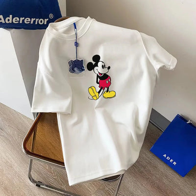 2025 Summer Large Size Short-sleeved T-shirt Loose and Thin Trendy Cotton Crew Neck Top Men's and Women's Street Fashion