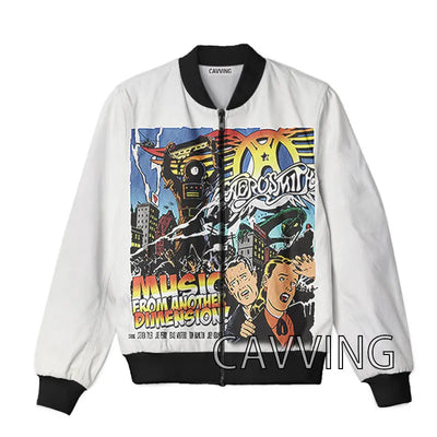 New Fashion Women/Men's 3D Print  Aerosmith Band  Zipper Bomber Jackets Men Overcoat Mens Coat Zip Up Jackets  01