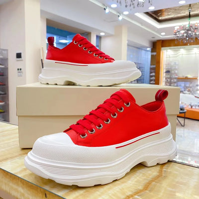 Handcrafted Leather Casual Sneakers Man Platform Trainers Unisex Originality Flat Loafers Men's Footwear