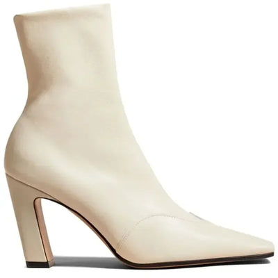 Leather Patchwork Sewing Ankle Boots Sexy Square Toe Zipper Thin Heel Accept Customized New Arrivals Fashion Women Boots