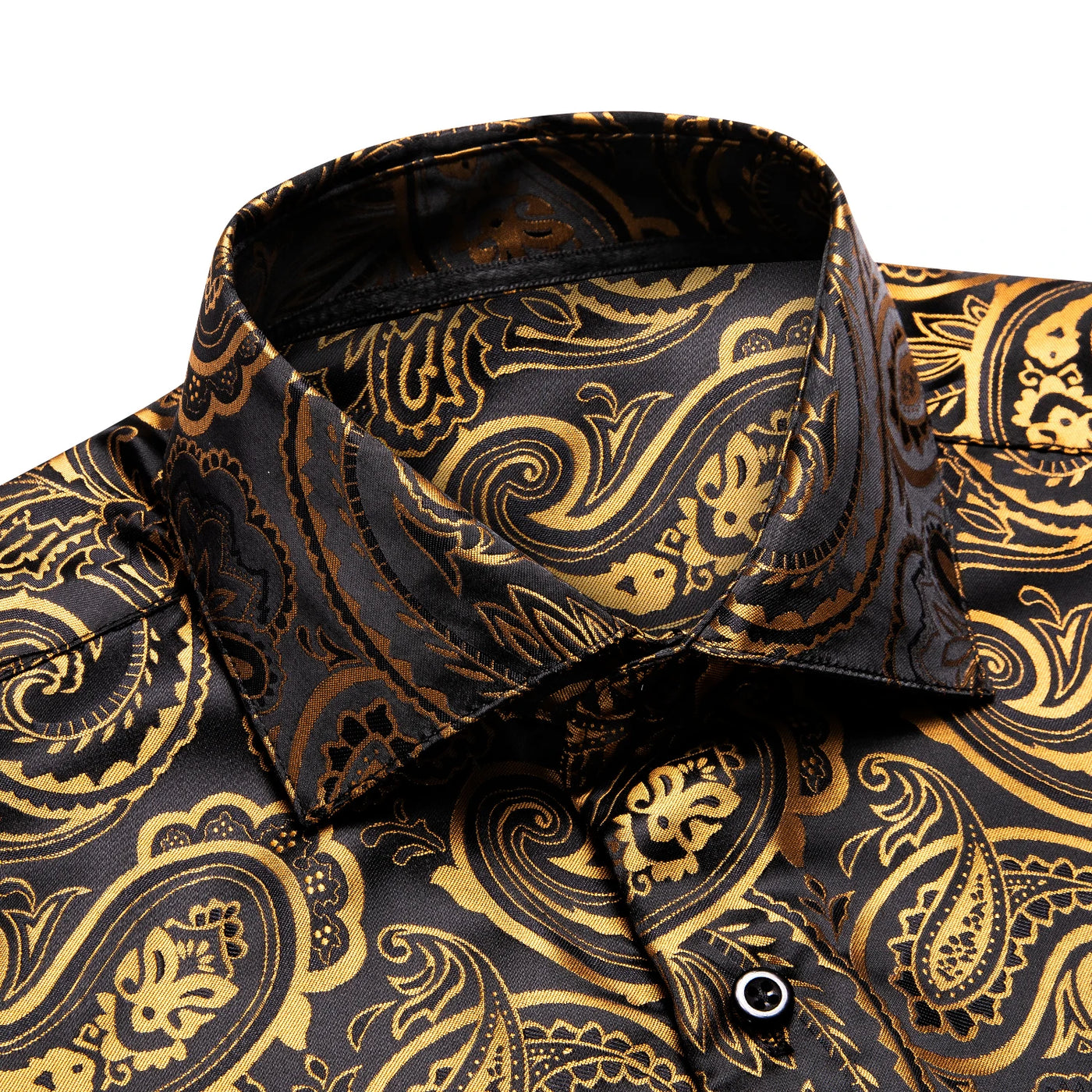 Jacquard Silk Mens Shirts Pink Blue Red Green Gold Long Sleeve Single Breasted Lapel Shirt Blouse Outerwear Wedding Business