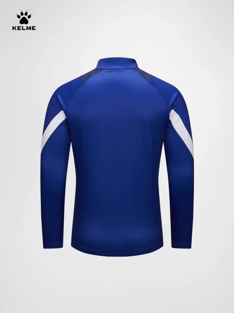 KELME Karl Mei Half Zipper Long Sleeve Sports Hoodie Men's Running Training Soccer Hoodie Basketball Jacket