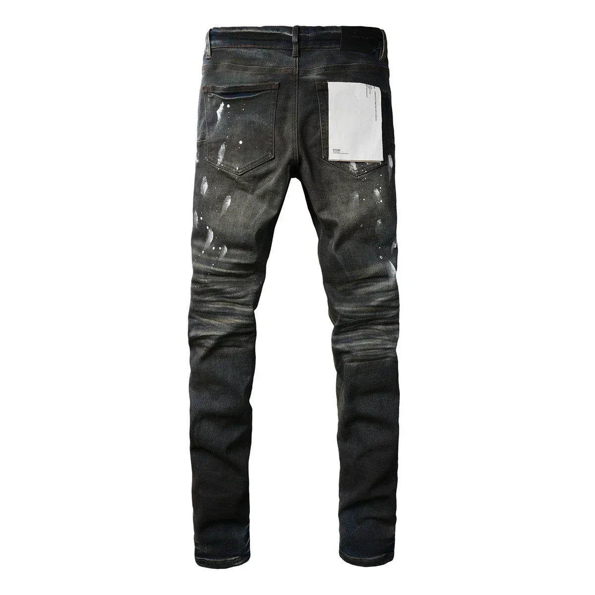 High Street Ripped Black American Jeans Paint Brand 9036 Pants for Women Fashionable Casual Torn Denim Skinnies