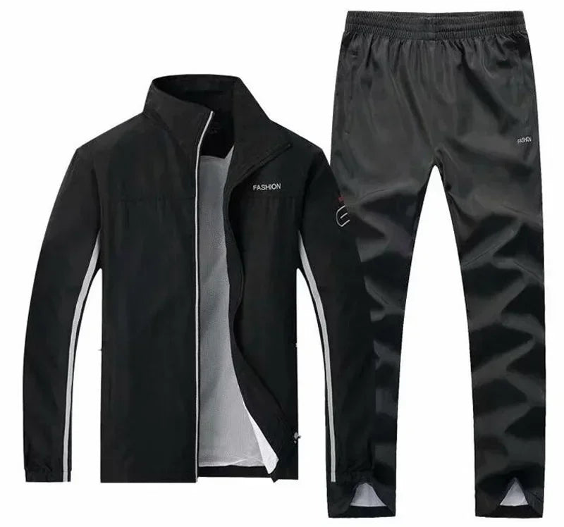 Men's Sportswear Autumn 2 Piece Sets Sports Suit men Jacket+Pant Sweatsuit Male Jogging basketball TrainingTracksuit clothing