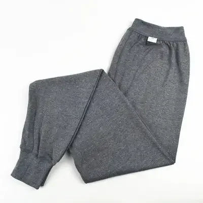 100% Cotton Thermal Underwear Bottoms Autumn Men's Pure Cotton Warm Pants High Waist Warm Loose Pants Knitted Pants