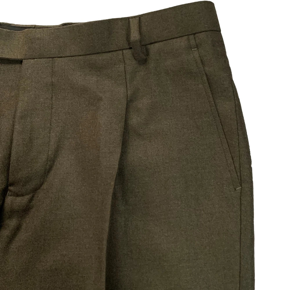 Fashion Dark Green Wool Pants Custom Made Dress Pants Tailor Made Suit Pants Custom Tailored Trouser Business Casual Trousers