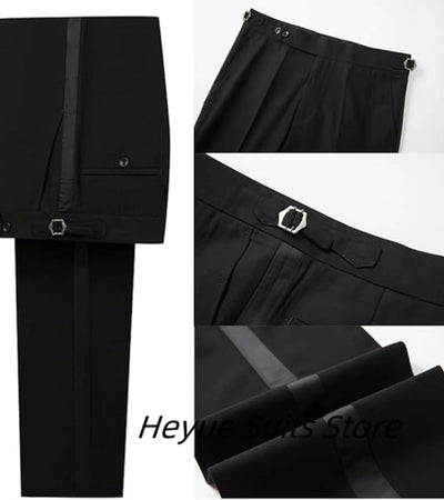 Luxury Applique Beads Men Suits Customized Groom Wedding Party Tuxedos 3 Pieces Sets Slim Fit Male Blazes Fashion Costumes Homme