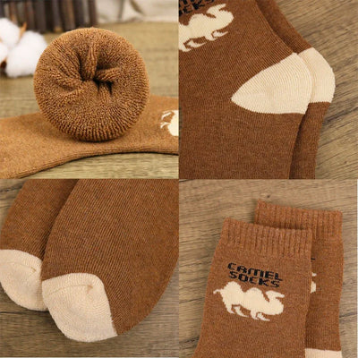 5 Pairs Men Winter Socks Thickened Fleece Terry  Casual Comfortable Calcetines Keep Warm High Quality Long Socks For Men