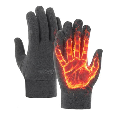 Thicken Fleece Gloves for Men Women Winter Warm Thermal TouchScreen Full Finger Glove Outddor Windproof Skiing Cycling Mittens