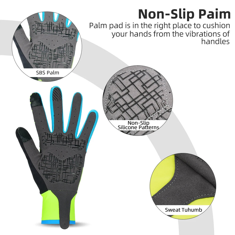 DAREVIE Full Long Cycling Gloves Screen Touch Finger Bike Gloves Shockproof Pad Biking Gloves Long Waist Breathable Biking Glove