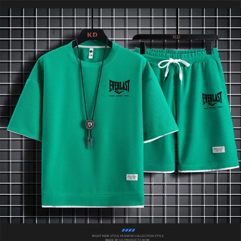 Men's summer Waffle set: