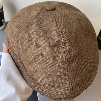 Men's Classic England Style Hat Berets Breathable Caps for Men Women Summer Autumn Flat Cap Cotton Linen Retro Beret Hats Cap