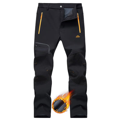 TACVASEN Winter Ski Pants Mens Warm Thermal Waterproof Pants Fleece Lined Trousers Outdoor Hiking Mountain Work Pants Windproof