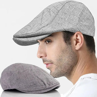 Men's Classic England Style Hat Berets Breathable Caps for Men Women Summer Autumn Flat Cap Cotton Linen Retro Beret Hats Cap
