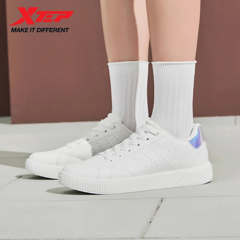 Xtep Skateboarding Shoes For Women 2025 Summer Lightweight Durability Leisure Fashion Lace Up Street Stlye Shoes 874118310012