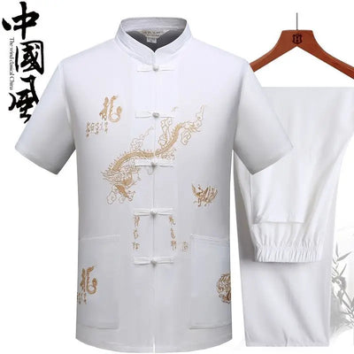 Traditional Kung Fu Tai Chi Cotton And Linen Tang Suit Uniform Men's Chinese Style Shirts Shirt And Blouses Jacket Clothing