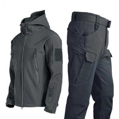 Men's Winter Waterproof Suit Hiking Tracksuit Set Softshell Jackets Camping Coat Tactical Pants Fishing Fleece Trousers