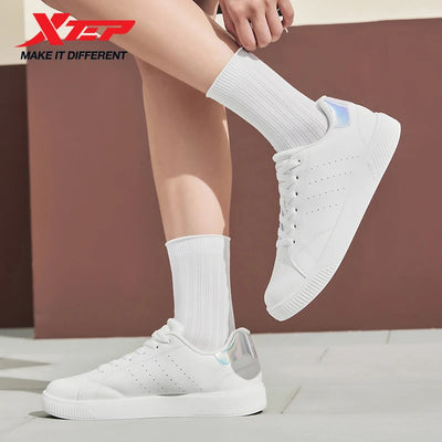 Xtep Skateboarding Shoes For Women 2025 Summer Lightweight Durability Leisure Fashion Lace Up Street Stlye Shoes 874118310012