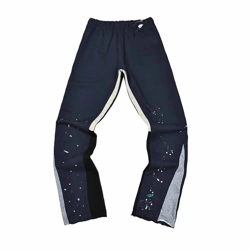 2025 GD Letter Printed Women Men Sweatpants Joggers LA Flare Splash-ink Side Striped Men Stretch Waist Jogging Pants Trousers