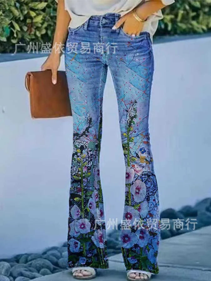 2022 New Independent Station Selling Plus Size Women's Casual Trousers Thin Style Jeans Women's Fashionable Elegant Design
