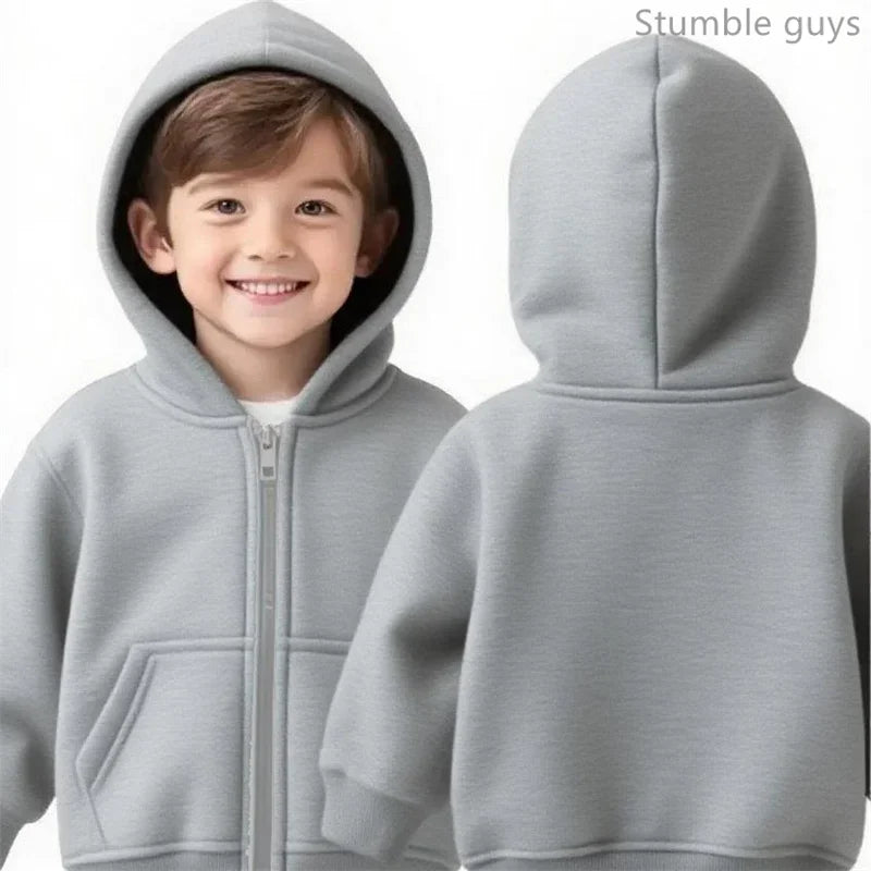 Autumn New KPop Demon Hunters Kids Boys Girls Zipper Hoodie Long Sleeve Sweatshirt Anime Clothes Trendy