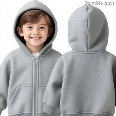 Autumn New KPop Demon Hunters Kids Boys Girls Zipper Hoodie Long Sleeve Sweatshirt Anime Clothes Trendy