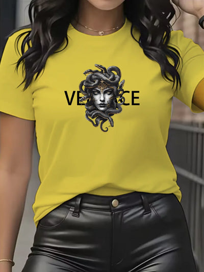 New Women's Luxury T-shirt High quality cotton casual T-shirt Summer Women's designer short sleeve retro trendy T-shirt T-shirt