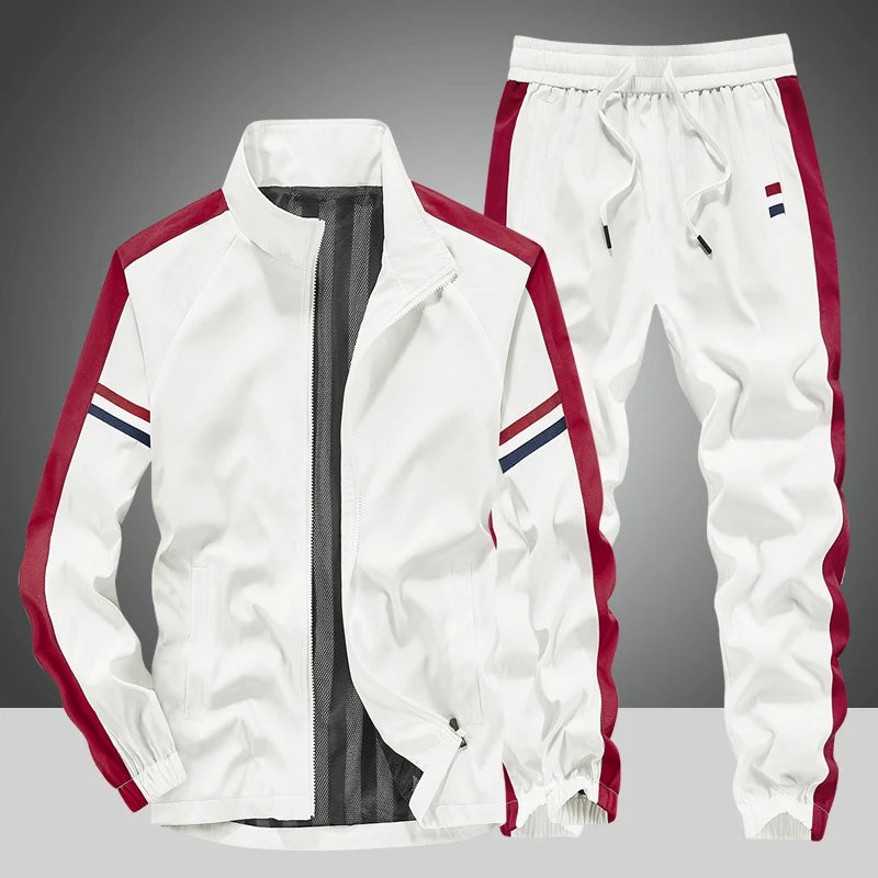 Men's Tracksuits 2 Piece Long Sleeve Athletic Full Zip Sweatsuits Jogging Suit Set Casual Outdoor Sports Running Tracksuit Sets