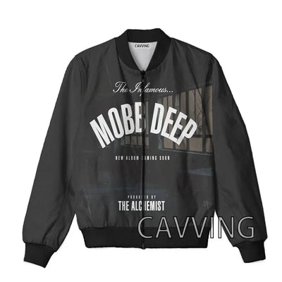 New Fashion Women/Men's  3D Print  Mobb Deep  Zipper Bomber Jackets Men Overcoat Mens Coat Zip Up Jackets