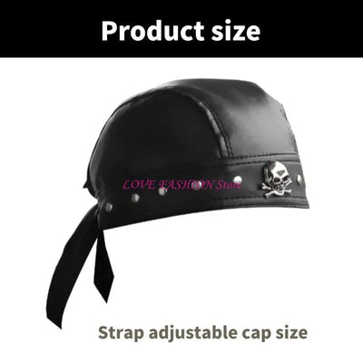 Hip Hop Grunge Photo Props Skull Durag for Dating Photography Cabbie Headwear Rivet Studded Hat Y166