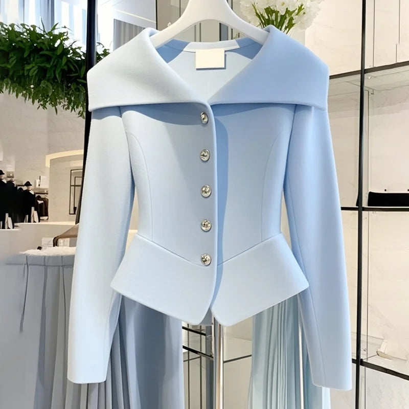 2025 Spring Autumn New Chic Jacket Women's Outwear High-End Unique Super Good-Looking Slim Sweet Single-breasted Y2k Coat Tops