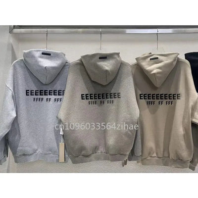 FW25 Luxury Design Men's Hoodies Chest Back Silicone Letter Logo Hoodies Designer Brand Men's Oversized Sports Tracksuits