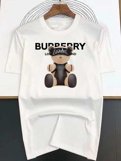 Summer Men Fashion luxury Printed Sports Hot-selling Clothes Loose Casual Short Neck T-Shirt Comfortable Trendy Tee Top