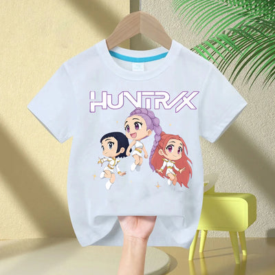 2025 Hot Movie Soft Cotton Baby Girls T Shirt Children's Clothing KPop Demon Hunters Fans Gifts Kids Clothes Fashion Casual Tops