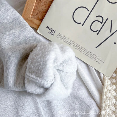 Winter Kids Thick Padded Pants Autumn 3-10Y Children Straight Fleece Warm Sports Trousers Baby Girls Boy Elastic Waist Sweatpant