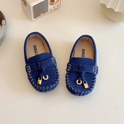 2025 Chidlren Flats Spring Summer Kids Casual Shoes for Girl Moccasin Slip On Lazy Loafers Shallow Tassel Boy Shoes Daily I03143
