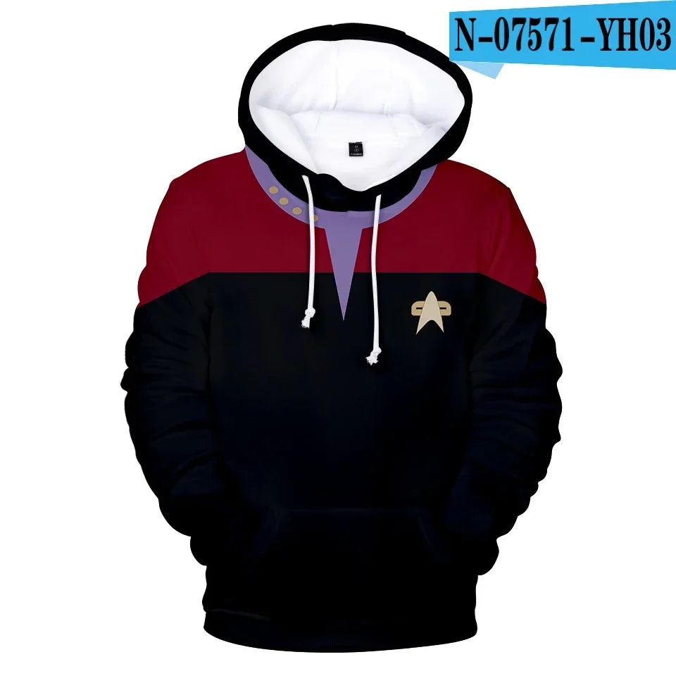 Hot Movie Star trek 3D Hoodies Sweatshirts Fashion Long Sleeve Clothes Star trek cosplay hoodies Plus Size Men/Women streetwear