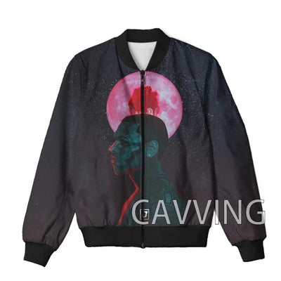 CAVVING 3D Printed  Rapper Chris Brown  Zipper Bomber Jackets Men Overcoat Mens Coat Zip Up Jackets for Women/Men   J02