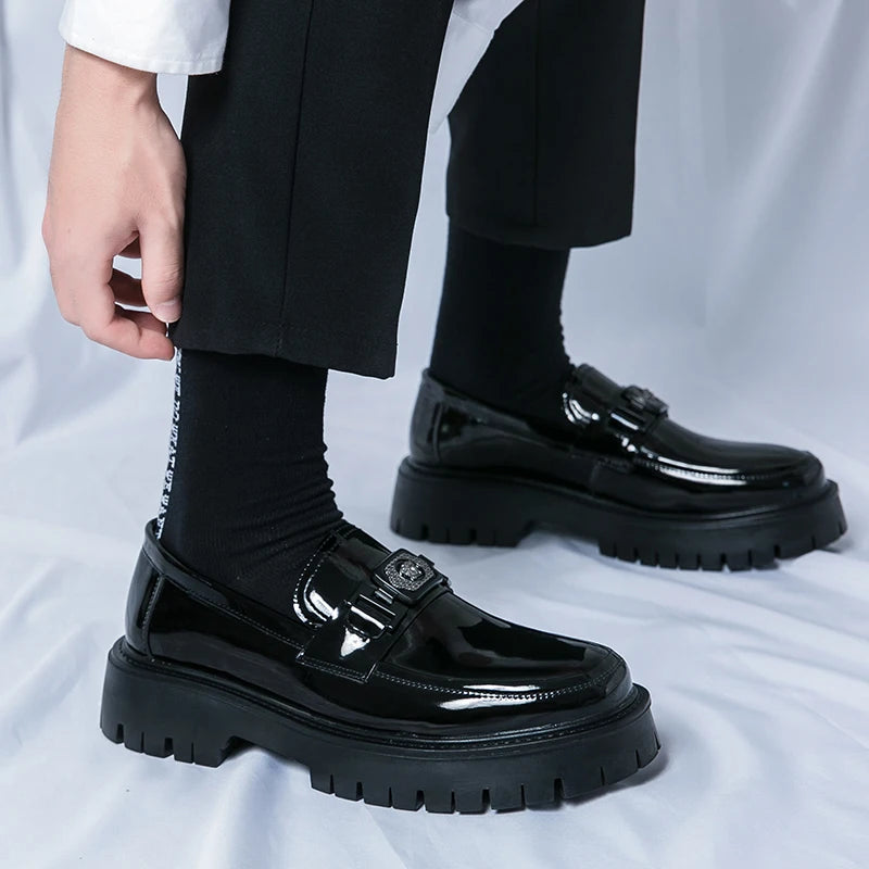 2025 New Men's Fashionable and Versatile Trendy Loafers, British Style Business Work Shoes, Men's Party Shoes