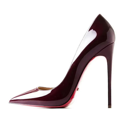 Plus Size 34-44 Sexy Red Shoes Rubber Bottom Pointed Toe Spring Shallow Women Pumps Dress Party Wedding High Heels