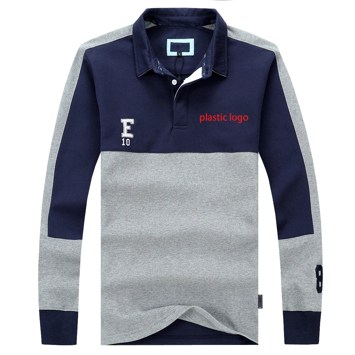 New EPEP Del France Full Sleeve Homme Polo Hoodies Fabric Thicker Men's Golf Polos Casual Fashion Polo for Men Big size 3XL