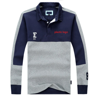 New EPEP Del France Full Sleeve Homme Polo Hoodies Fabric Thicker Men's Golf Polos Casual Fashion Polo for Men Big size 3XL